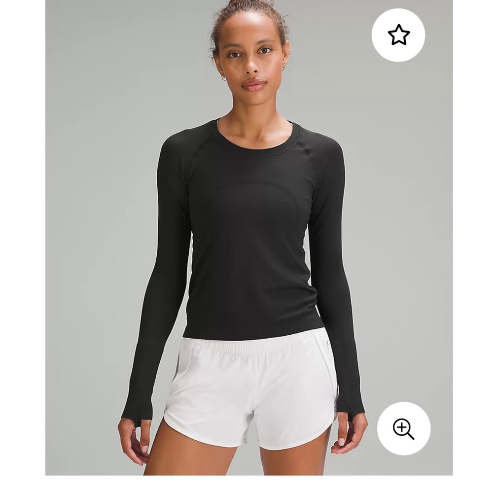 lululemon athletica Black Long-Sleeve Crew Performance Top Size Small great con